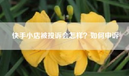 快手小店被投诉会怎样？如何申诉