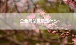 企业网站建设是什么