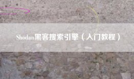 Shodan黑客搜索引擎（入门教程）