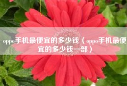 oppo手机最便宜的多少钱（oppo手机最便宜的多少钱一部）