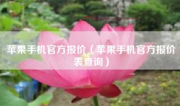 苹果手机官方报价（苹果手机官方报价表查询）