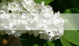 百度推广的 APP 叫什么名字？
