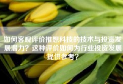 如何客观评价推想科技的技术与投资发展潜力？这种评价如何为行业投资发展提供参考？