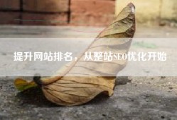 提升网站排名，从整站SEO优化开始