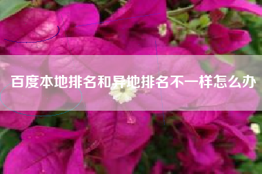 百度本地排名和异地排名不一样怎么办