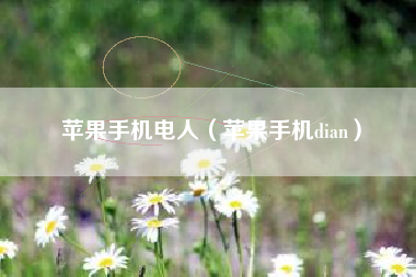 苹果手机电人（苹果手机dian）
