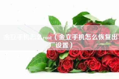 金立手机怎么root（金立手机怎么恢复出厂设置）