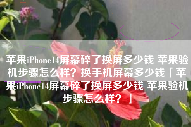 苹果iPhone14屏幕碎了换屏多少钱 苹果验机步骤怎么样？换手机屏幕多少钱「苹果iPhone14屏幕碎了换屏多少钱 苹果验机步骤怎么样？」